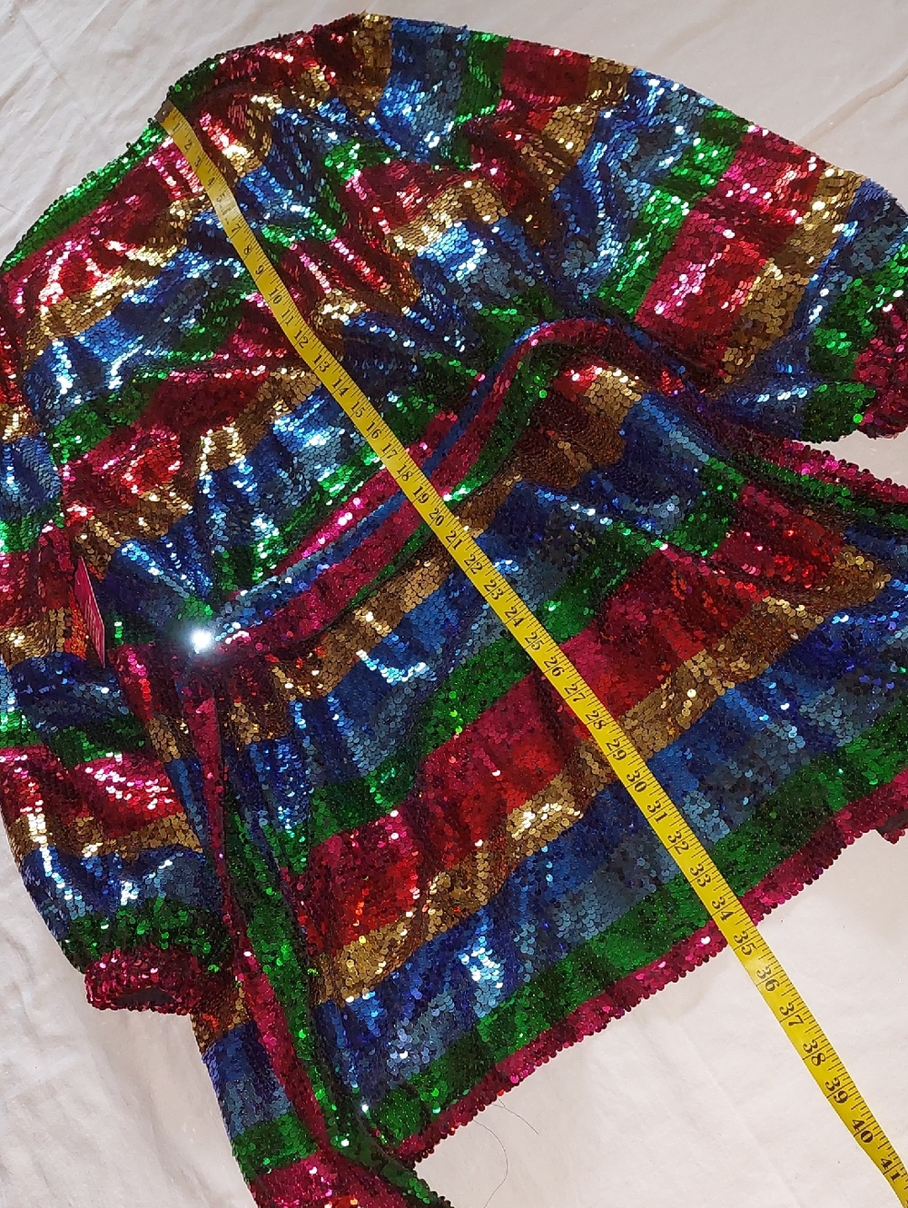 NWT Buddy Love Adeline Rainbow Stripe Sequin Mini Wrap Dress Sz XL - Picture 12 of 16